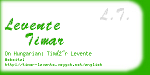 levente timar business card